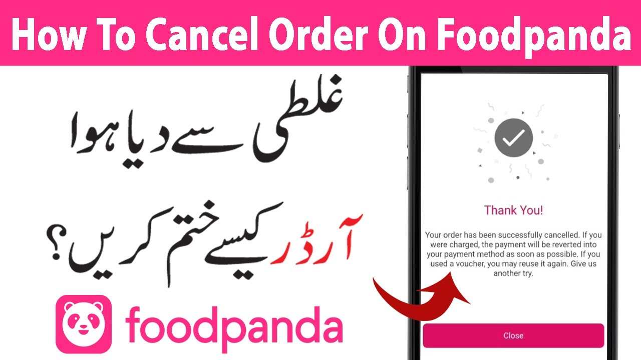 How To Cancel Foodpanda Order